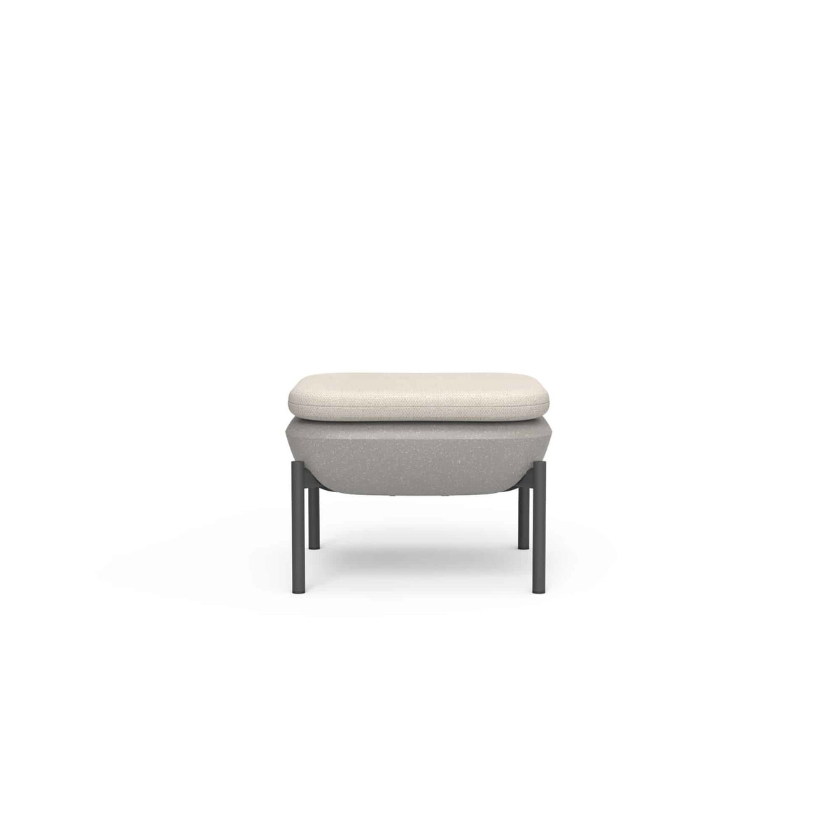 Inou Elements Ottoman, Outdoor Furniture by Crescent Garden, 1'8.9" width x 1'3.7" height x 1'8.9" depth View 1