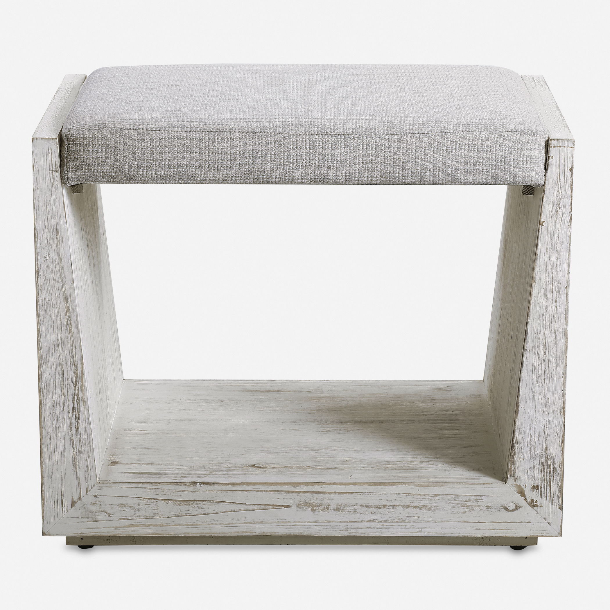 Cabana White Small Bench large image 