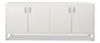 Blanco 4 Door Buffet, Cortina White, Cabinets & Sideboard by Sarreid, 80" length x 18" width x 34" height thumbnail 2