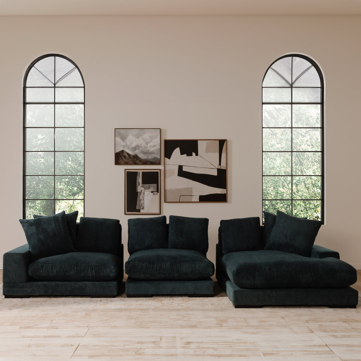 Plunge Slipper Chair Navy, Accent Chair by Moe's Home, 41.5" width x 33" height x 46" depth View 6