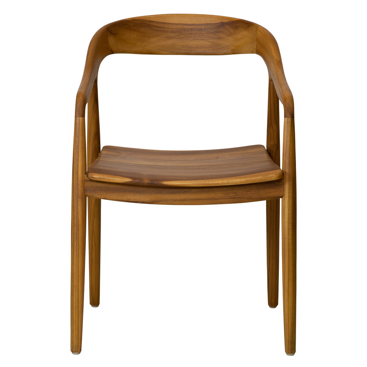 Ingrid Arm Chair in Teak, by Woven, 22" width x 31" height x 23" depth View 3