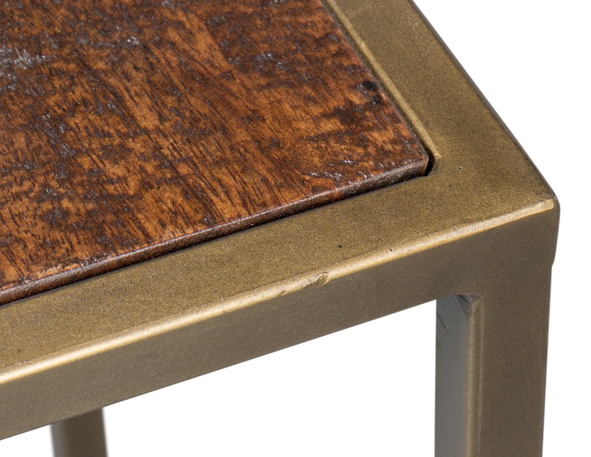Pablon End Table, by Sarreid, 10" length x 1'2" width x 2'2" height View 4