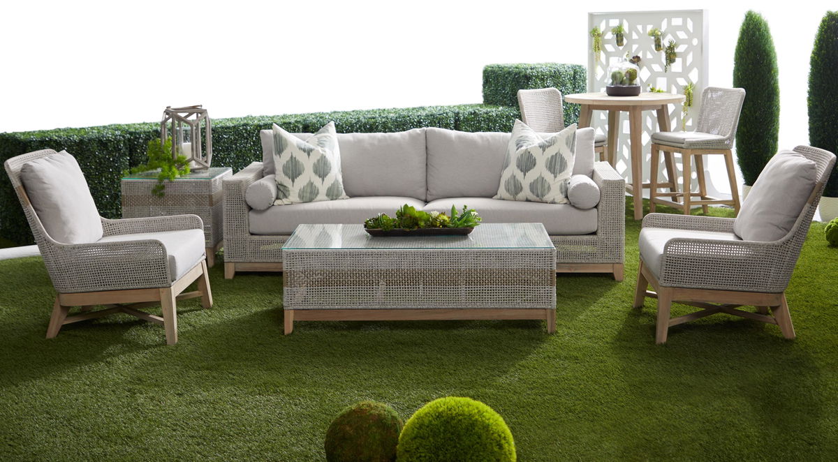 Tapestry Outdoor Coffee Table, by Essentials for Living, 50" width x 17" height x 28" depth View 12