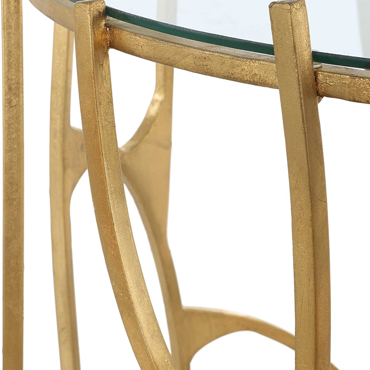 Ritual Round Gold Side Table, Side & End Table by Uttermost, 22.05" width x 25" height x 22.05" depth View 4