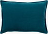 Cotton Velvet Lumbar Pillow, Decorative Pillow by Surya, 13" length x 19" width thumbnail