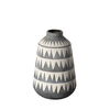 Delaney Large Gray Patterned Ceramic Vase, by Mercana, 6.69" length x 6.69" width x 10.04" height thumbnail 1