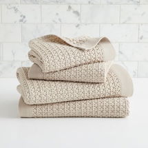 Online Designer Bathroom Plush Waffle Towel, Oatmeal, Set of 4