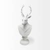 Mozart 22.5H White Painted Resin Deer In A Suit Bust, Decorative Object by Mercana, 8.27" length x 6.89" width x 23.23" height thumbnail 3