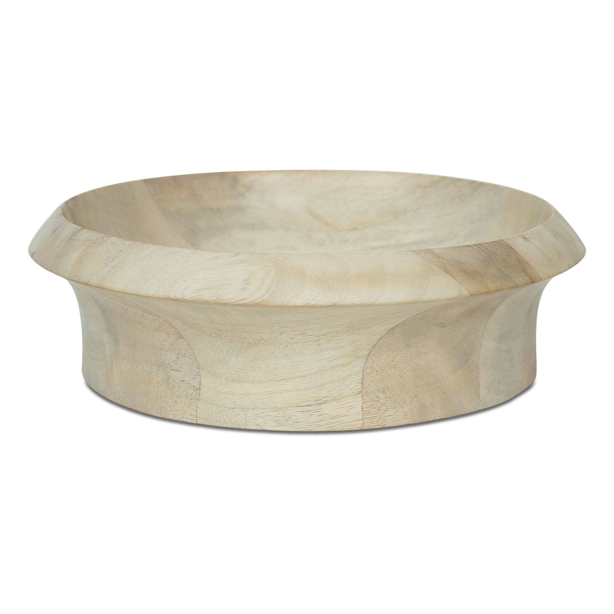 Olen Bowl White Wash, Decorative Bowl by Moe's Home, 10" width x 3" height x 10" depth View 1