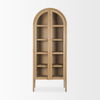 Callum Light Brown Elm Wood with Glass Doors  Arched Curio Cabinet, Cabinets & Sideboard by Mercana, 31" length x 17.7" width x 79" height thumbnail 4
