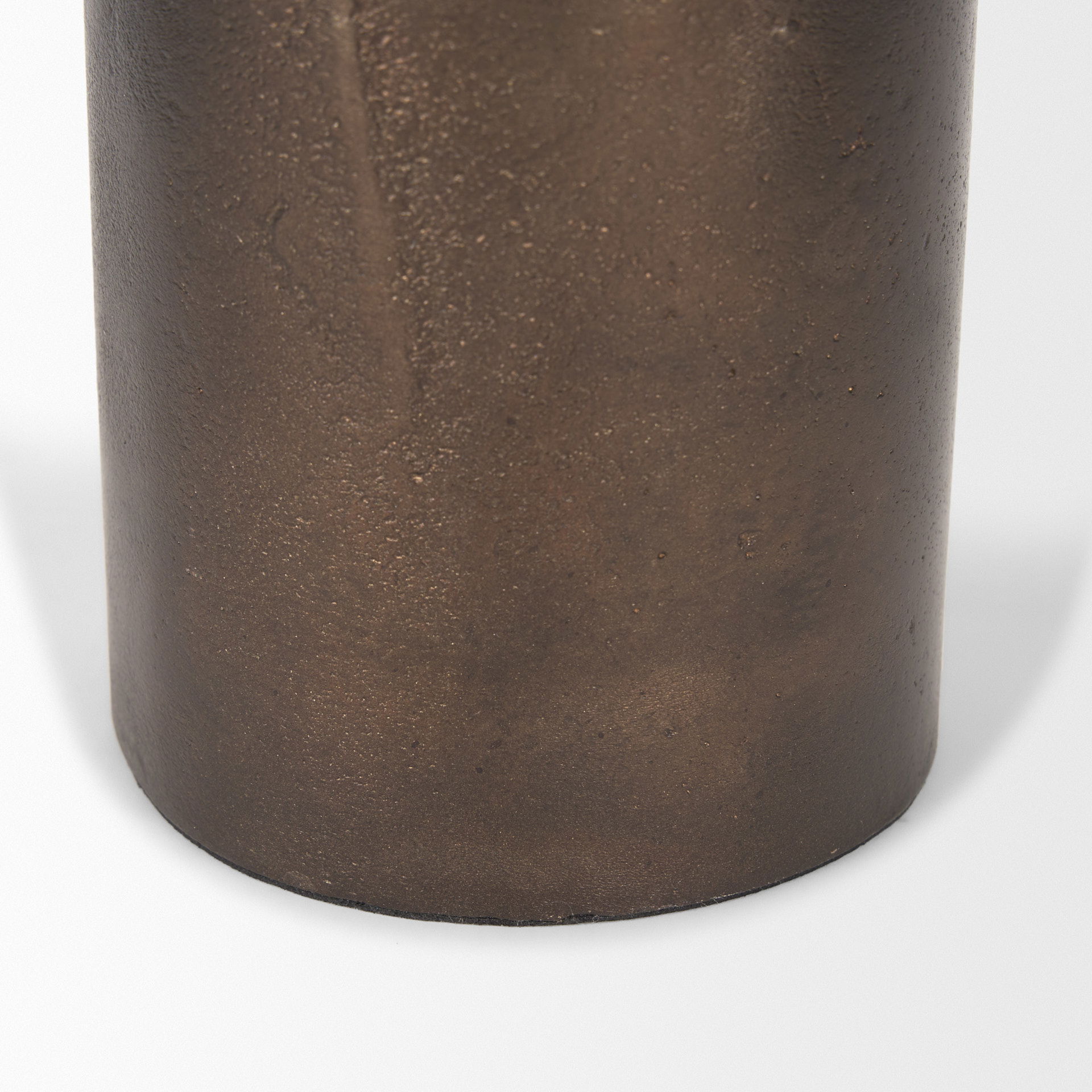 Petria Antiqued Gold Textured Metal Taper Candle Holders large image 