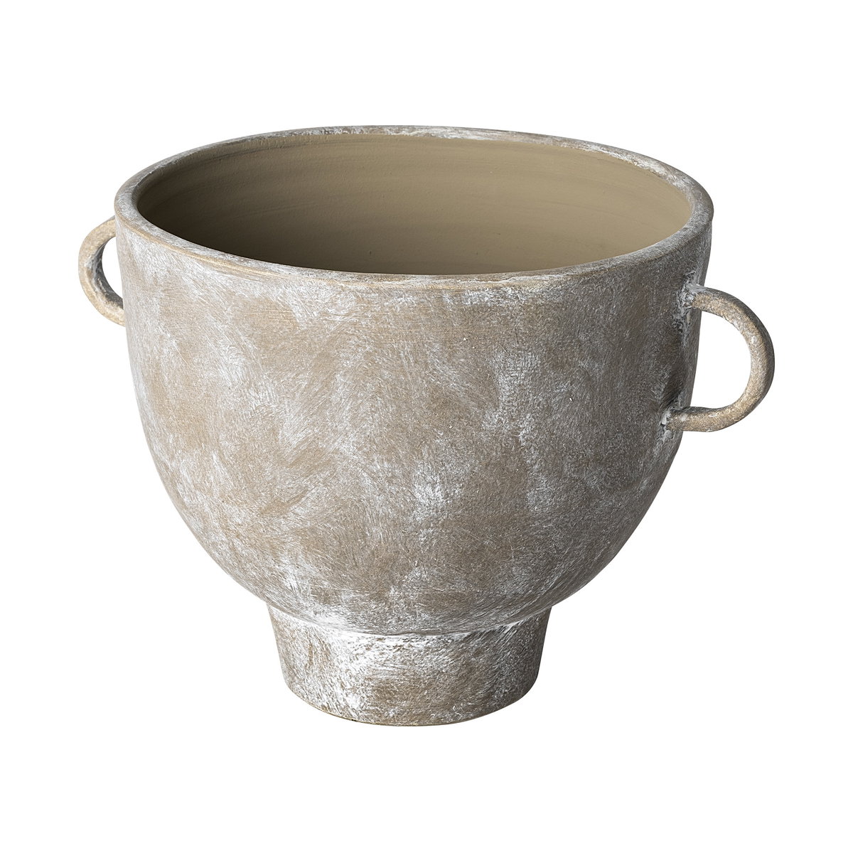 Deya Large Rustic Brown Ceramic Vase, by Mercana, 14.17" length x 10.83" width x 9.84" height View 1