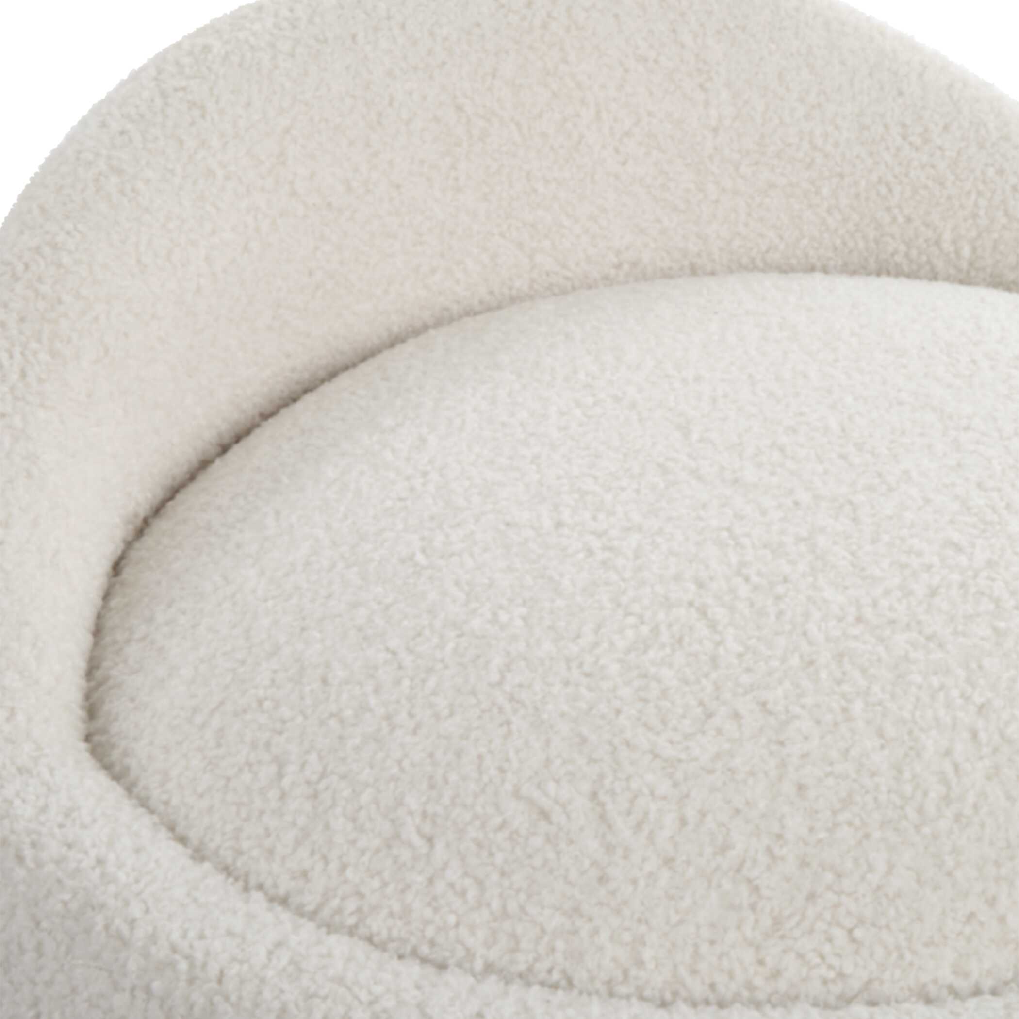 Swirl Swivel Sheepskin Ottoman, Furniture by Uttermost, 21" width x 24" height x 21" depth View 9