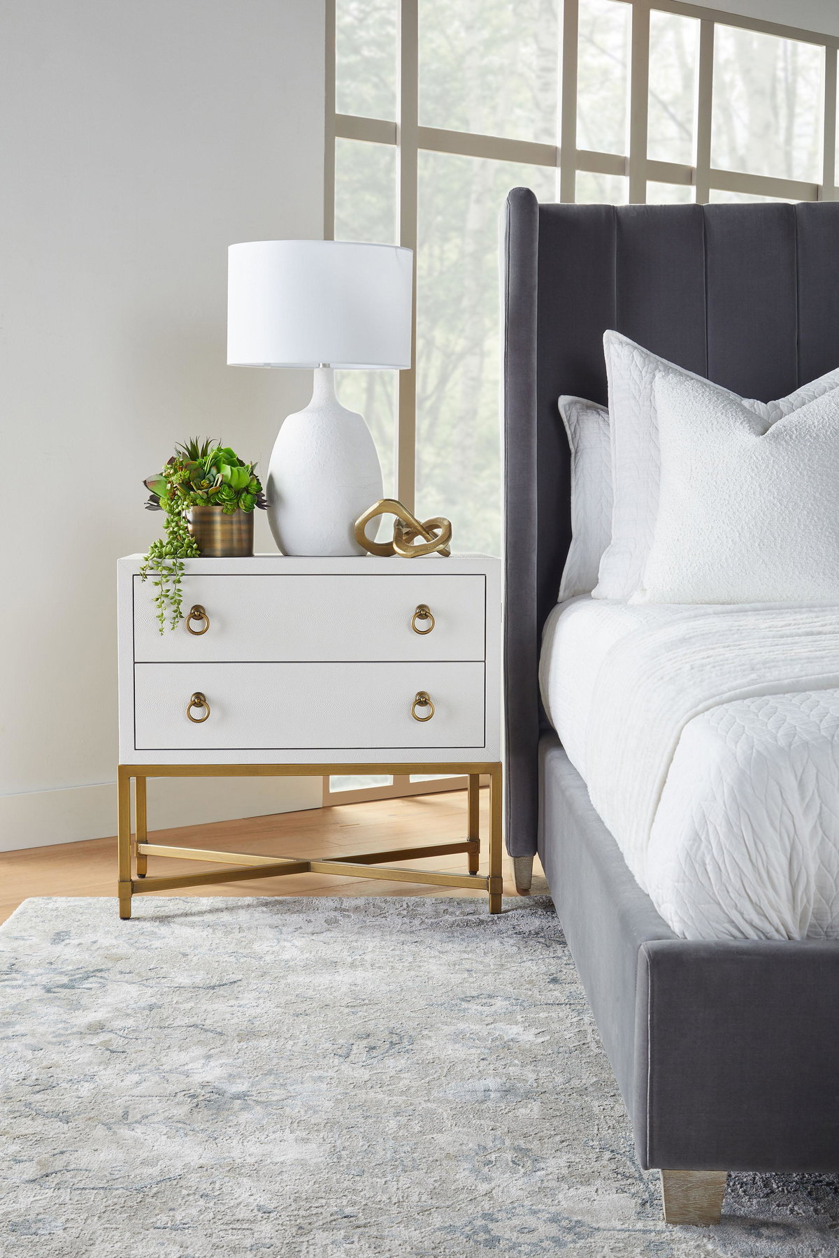 Strand Shagreen 2-Drawer Nightstand, by Essentials for Living, 32" width x 30" height x 19" depth View 11