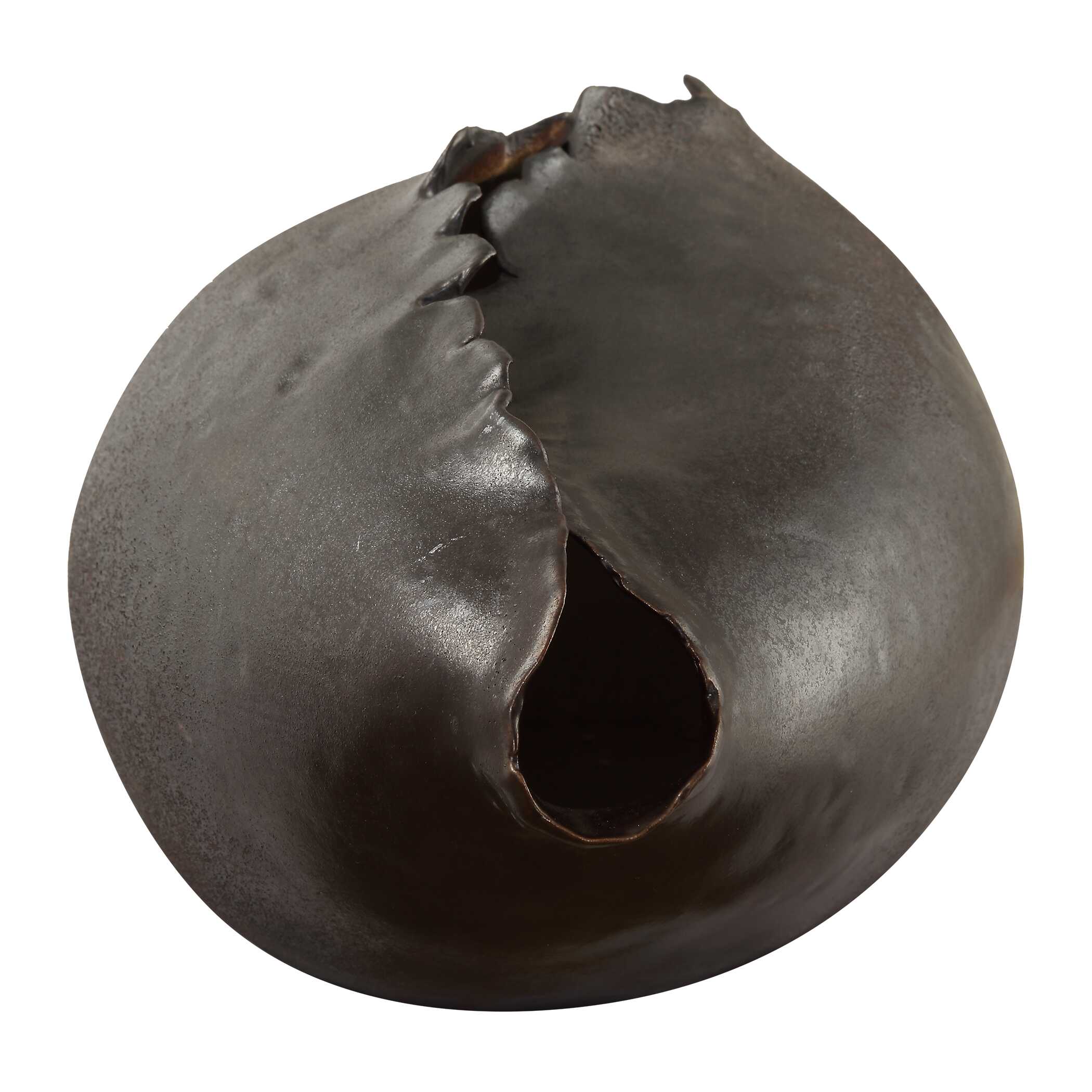 Blossom Bronzed Metallic Vase, Decorative by Uttermost, 17" width x 7" height x 8.5" depth View 5