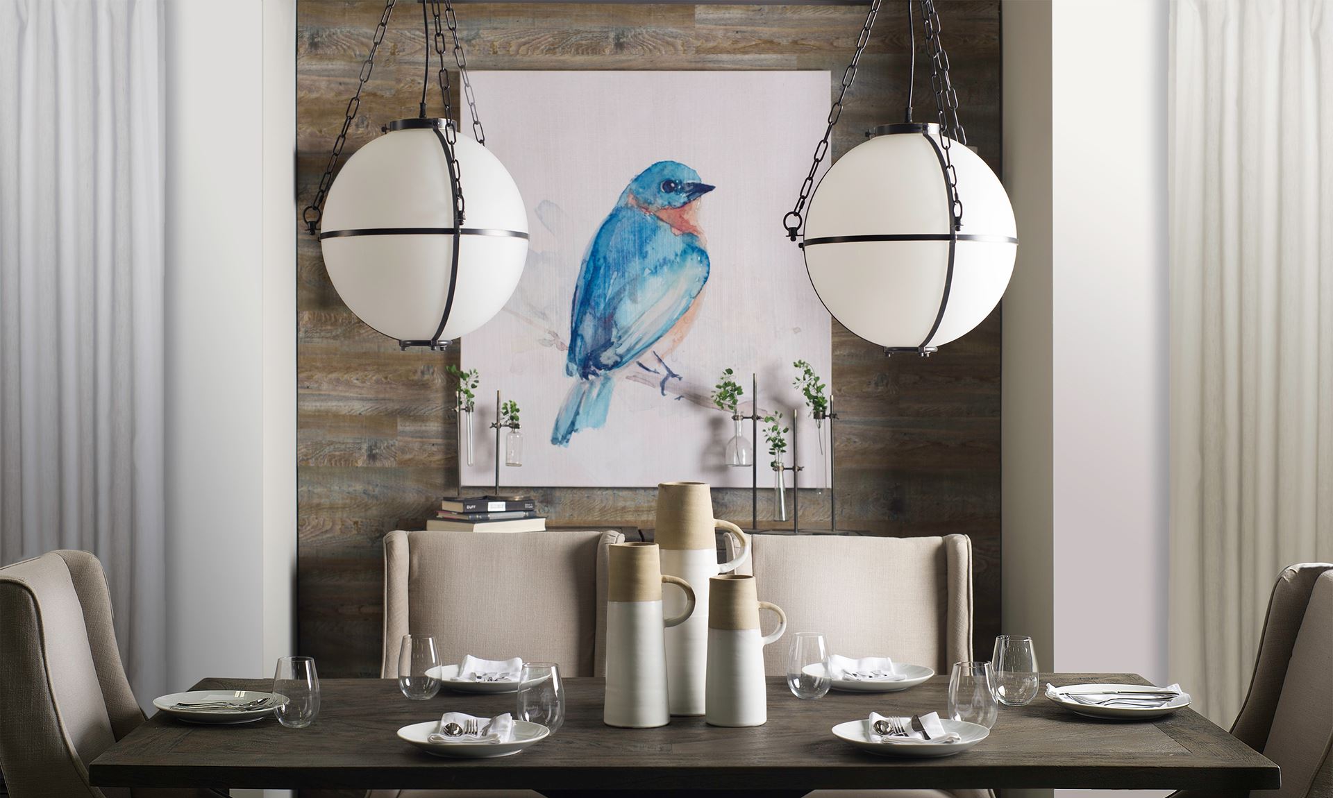 Maxton II 79x39 Rectangular Brown Solid Wood Top Dark Gunmetal Base Dining Table, by Mercana, 79" length x 39" width x 30" height View 2