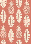 Pineapple Block Print Coral Peel & Stick Wallpaper, by York Wall, 18'10.8" length x 1'6" width x 0.02" depth thumbnail