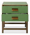 Gideon Shagreen Side Table  Watercress, by Sarreid, 1'6" length x 1'10" width x 2' height thumbnail 9