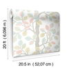 Forest Leaves Pink & Mint Peel & Stick Wallpaper thumbnail 7