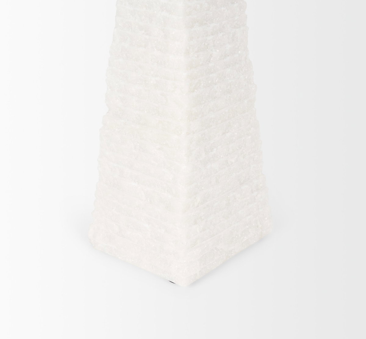 Pyramis White Rough Marble Obelisk 13', Decorative Object by Mercana, 4" length x 4" width x 13" height View 8