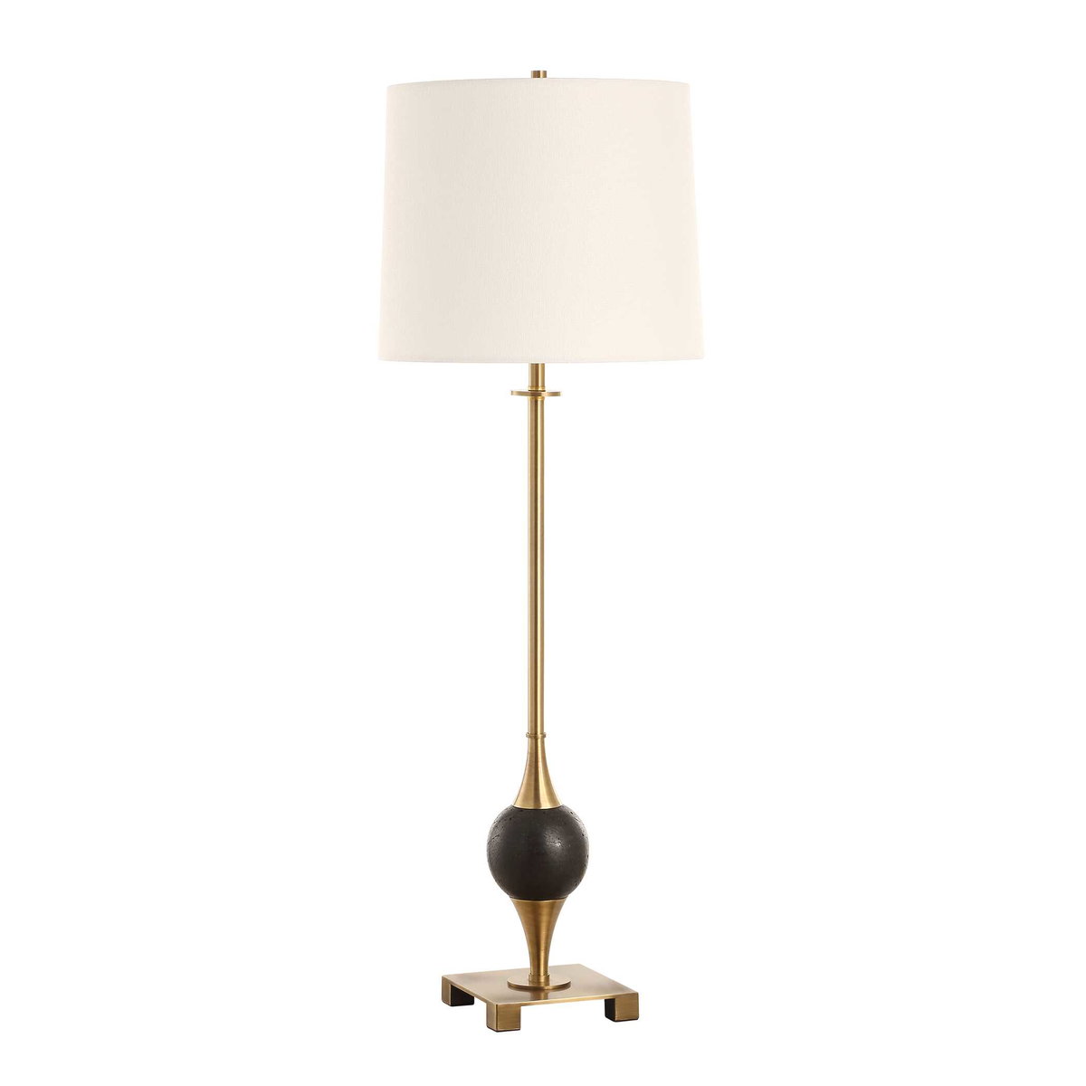 Dempsey Marble Buffet Lamp, Table Lamp by Uttermost, 12" width x 35" height x 12" depth View 6