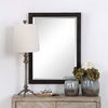 Gower Aged Black Vanity Mirror, by Uttermost, 25.25" width x 34.62" height x 1.5" depth thumbnail 2