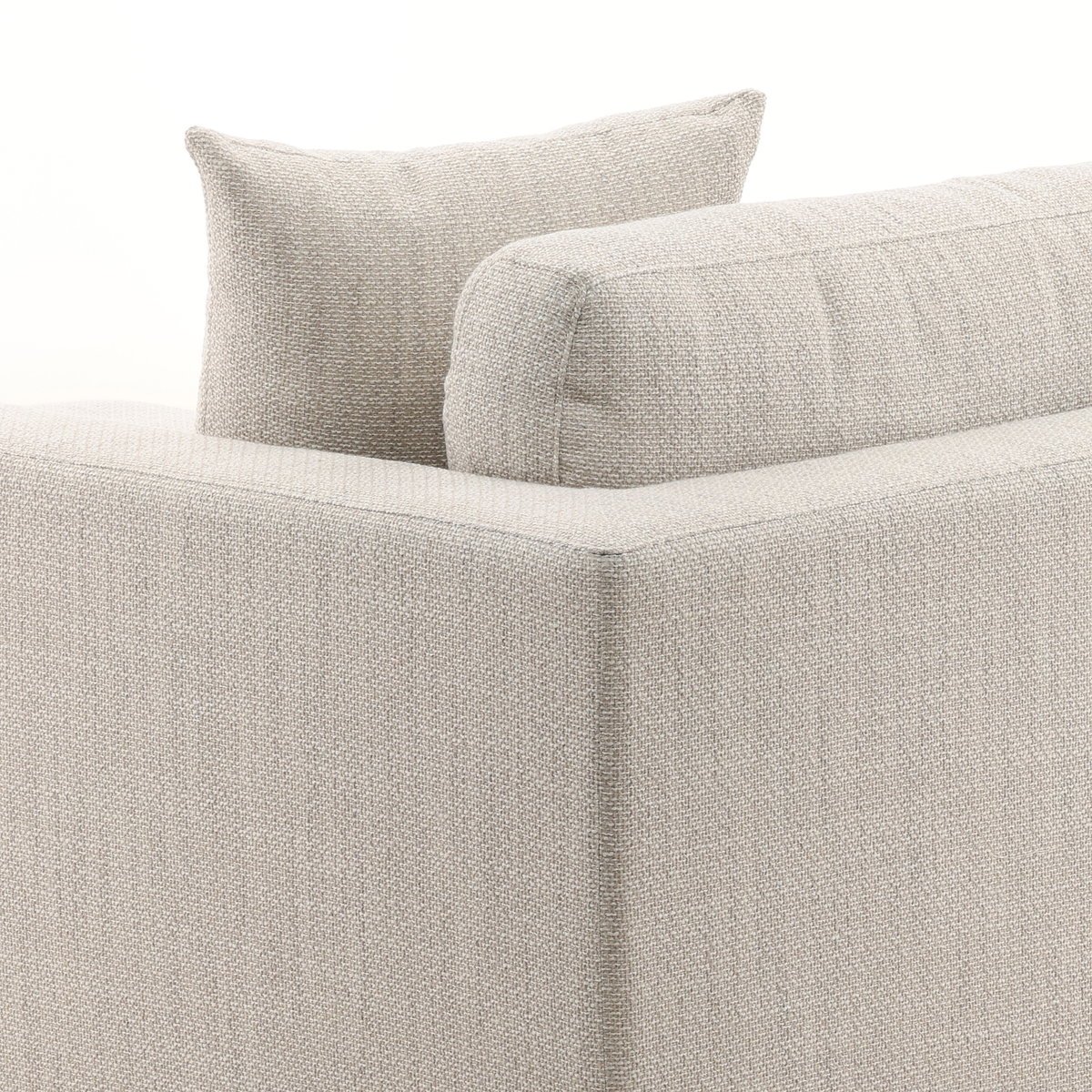 Erica Chaise Sectional Taupe, Sectional Sofa by Dovetail, 116.75" width x 24.5" height x 63.75" depth View 6