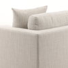Erica Chaise Sectional Taupe, Sectional Sofa by Dovetail, 116.75" width x 24.5" height x 63.75" depth thumbnail 6