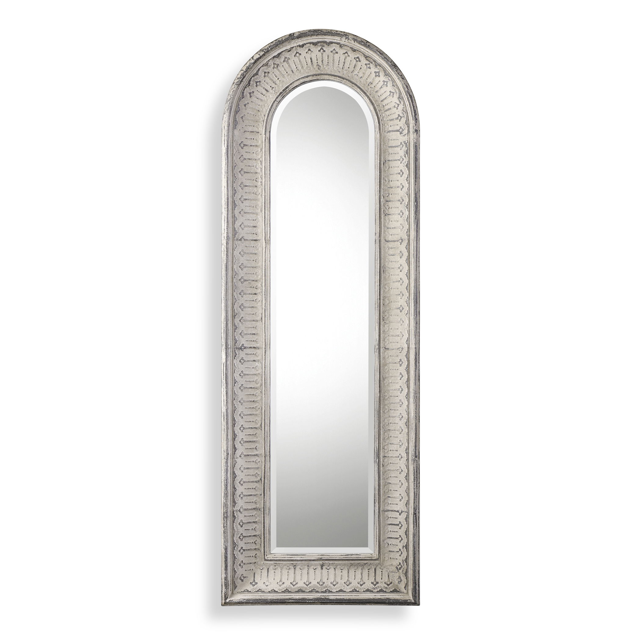 Argenton Aged Gray Arch Mirror large image 