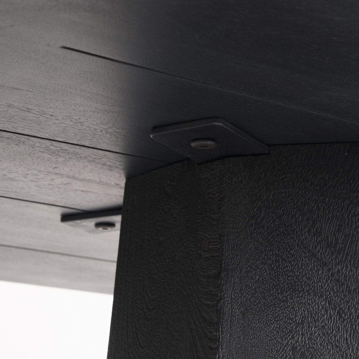 Maxine Hexagonal Black Wood Foyer Table, Side & End Table by Mercana, 32" length x 32" width x 30" height View 8