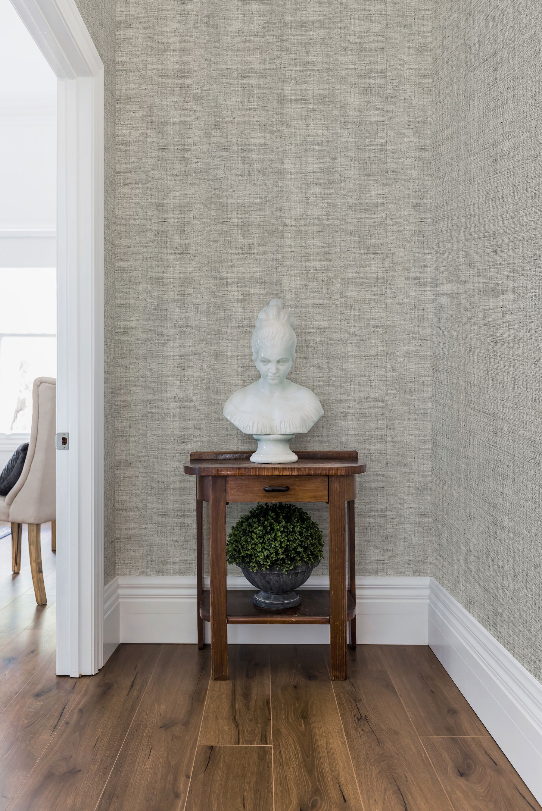 Papyrus Weave White Wallpaper large image 