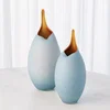 Frosted Vase w/Amber Casing, by Global Views, 7.25" width x 18.25" height x 7.25" depth thumbnail 3