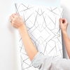 Geo Diamond Black Wallpaper, by York Wall, 33' length x 1'8.5" width x 0.02" depth thumbnail 5