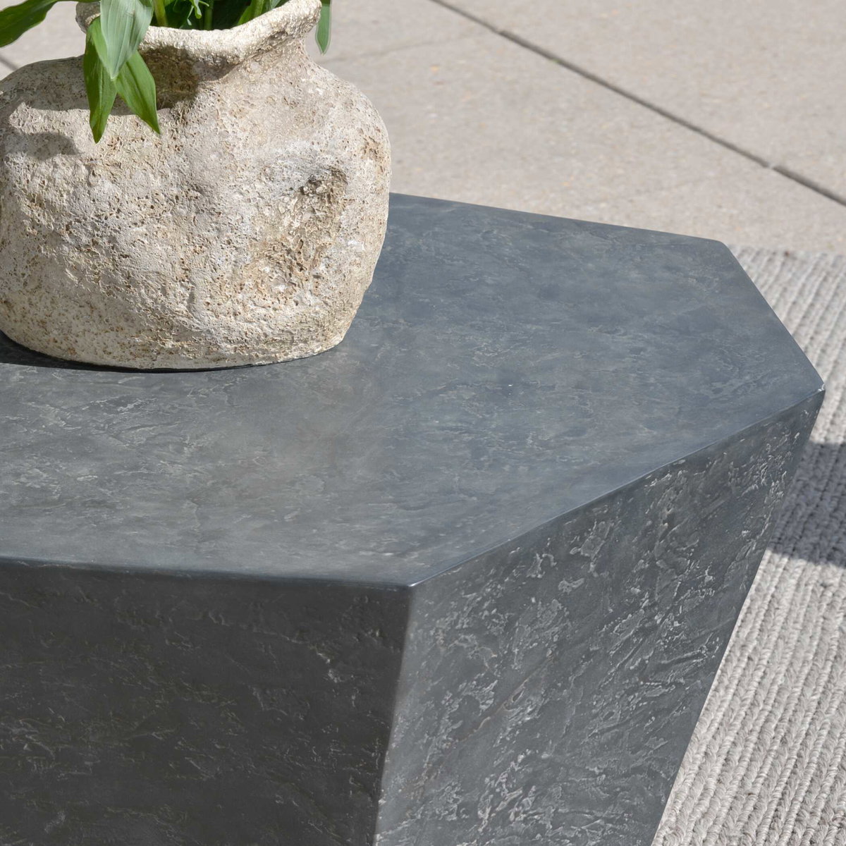 Parra Slate Outdoor Coffee Table, Outdoor Table by Uttermost, 3'2" width x 1'3" height x 2'4" depth View 8