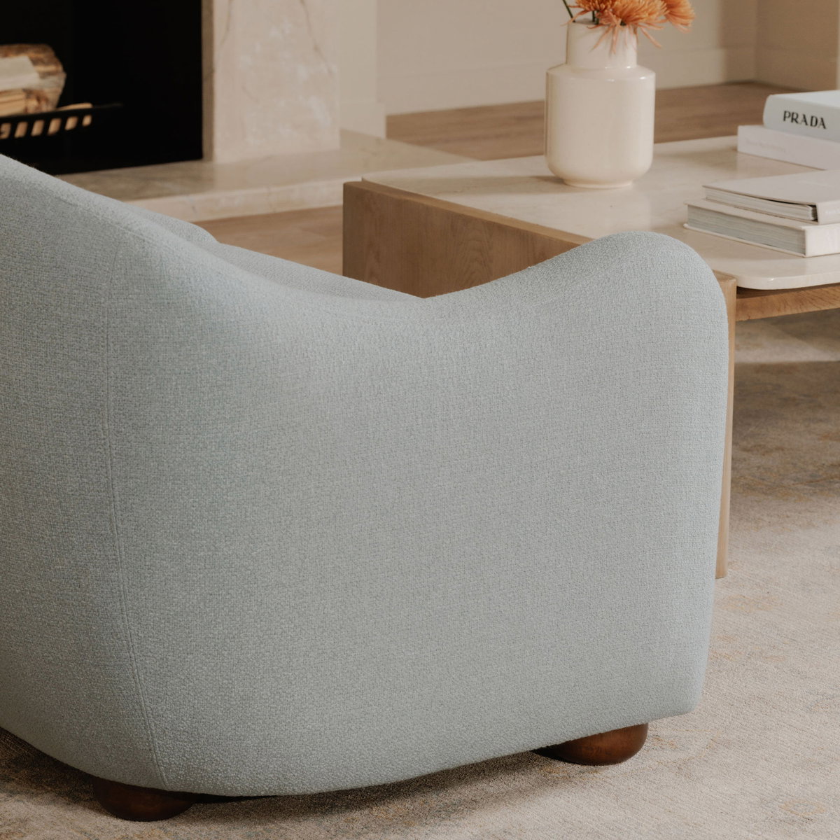 Bria Sofa Light Blue, Sofas & Sectional by Moe's Home, 89.8" width x 29.6" height x 34.7" depth View 7