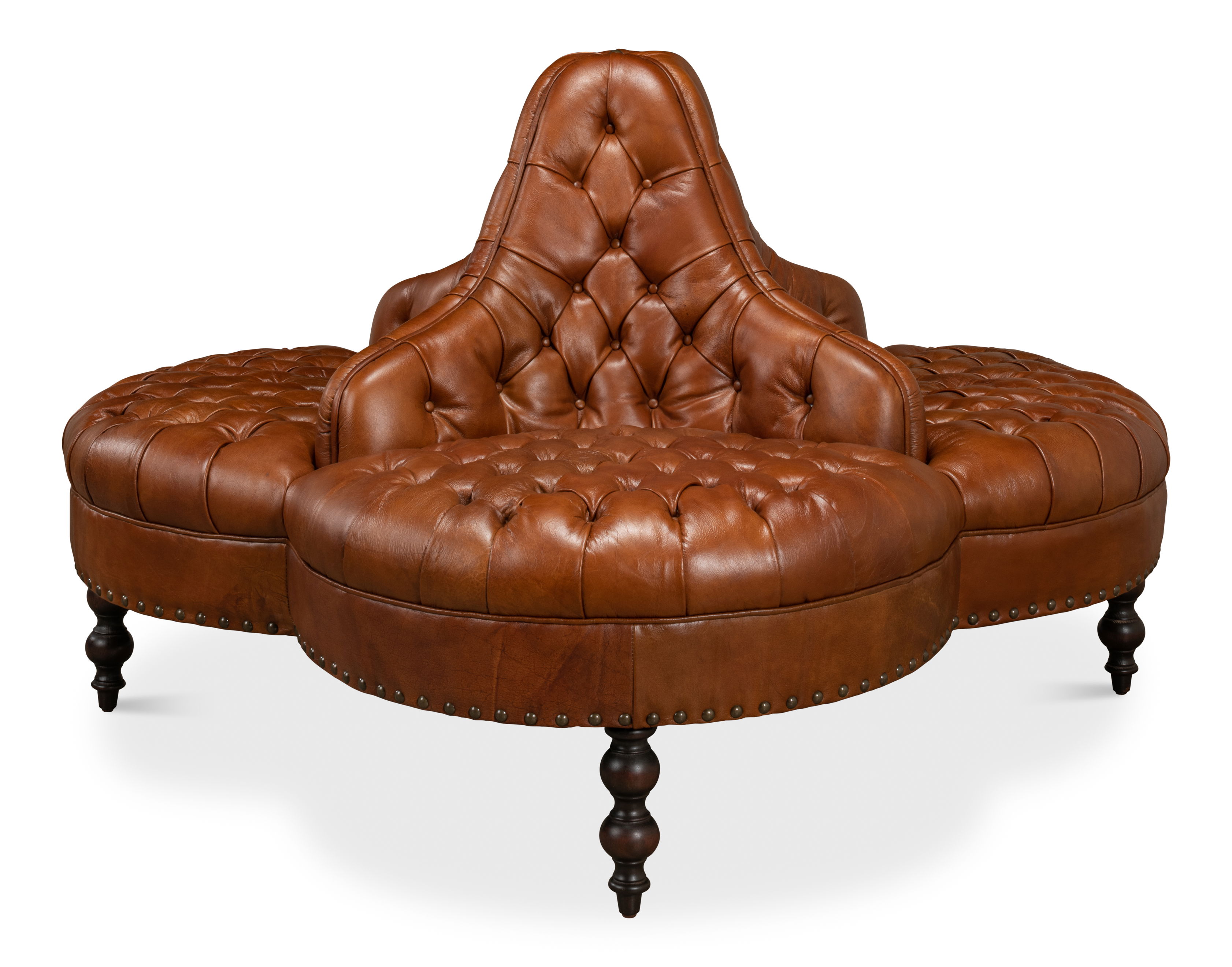 *Lobby Sofa, Seating by Sarreid, 57" length x 57" width x 39" height View 3