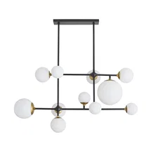 Online Designer Combined Living/Dining Hilliard 11 - Light Modern Linear Chandelier