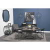 Kira I Small White Pinstripe Ceramic Vase, by Mercana, 4.92" length x 4.92" width x 17.72" height thumbnail 2