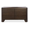 Rowan 6 Drawer Dresser Dark Brown, by Moe's Home, 58" width x 33" height x 18" depth thumbnail 1