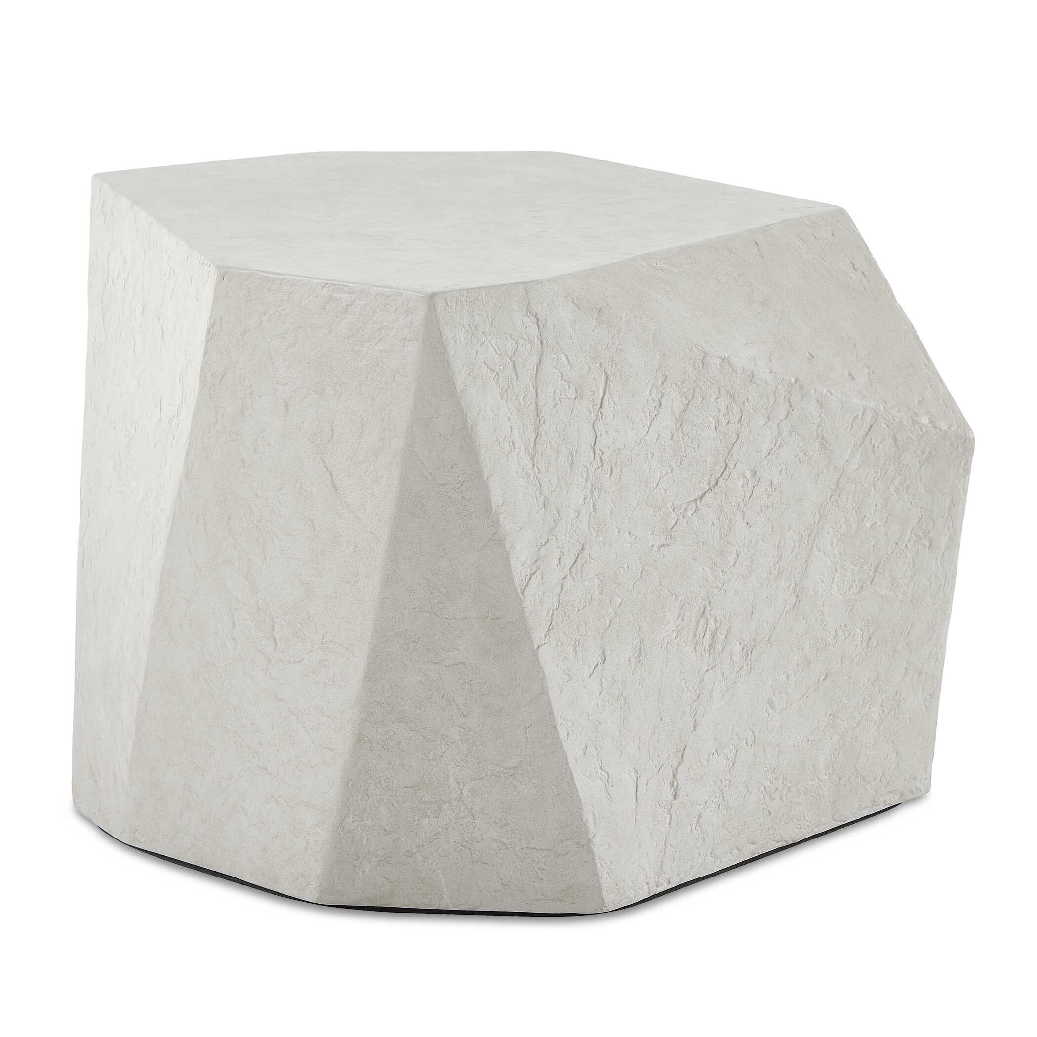 Parra Limestone Outdoor Side Table, Furniture by Uttermost, 24" width x 18" height x 24" depth View 1