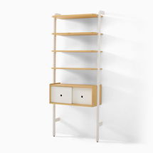 Online Designer Bedroom Ziggy Bookshelf with Cabinet Storage