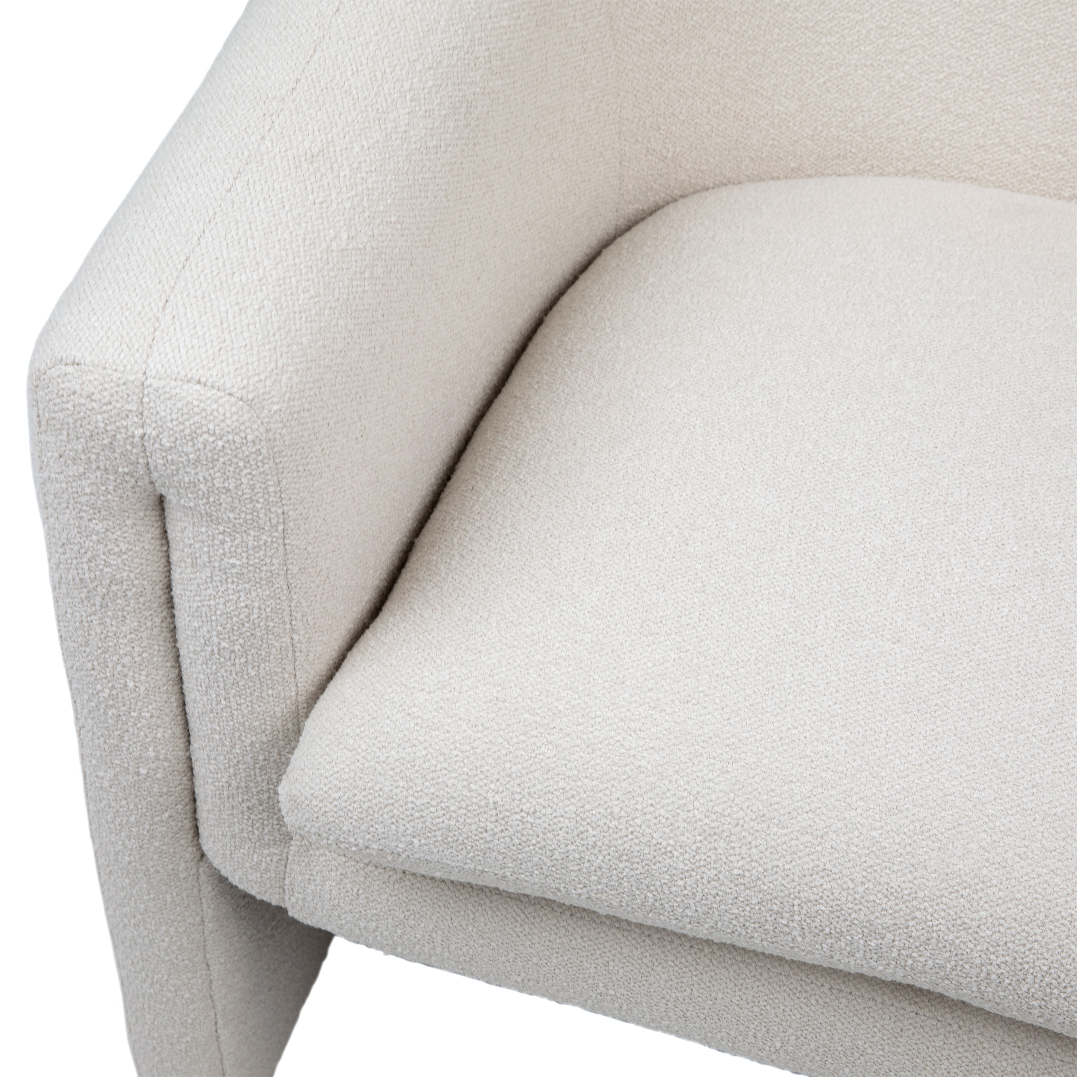 Alda Occasional Chair Cream, Accent Chair by Dovetail, 33" width x 31.1" height x 30.95" depth View 6