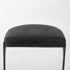Tyson Backless 31in Seat Bar Stool | Black Leather with Black Metal, Counter & Bar Stool by Mercana, 17.25" length x 17.5" width x 31.25" height thumbnail 6