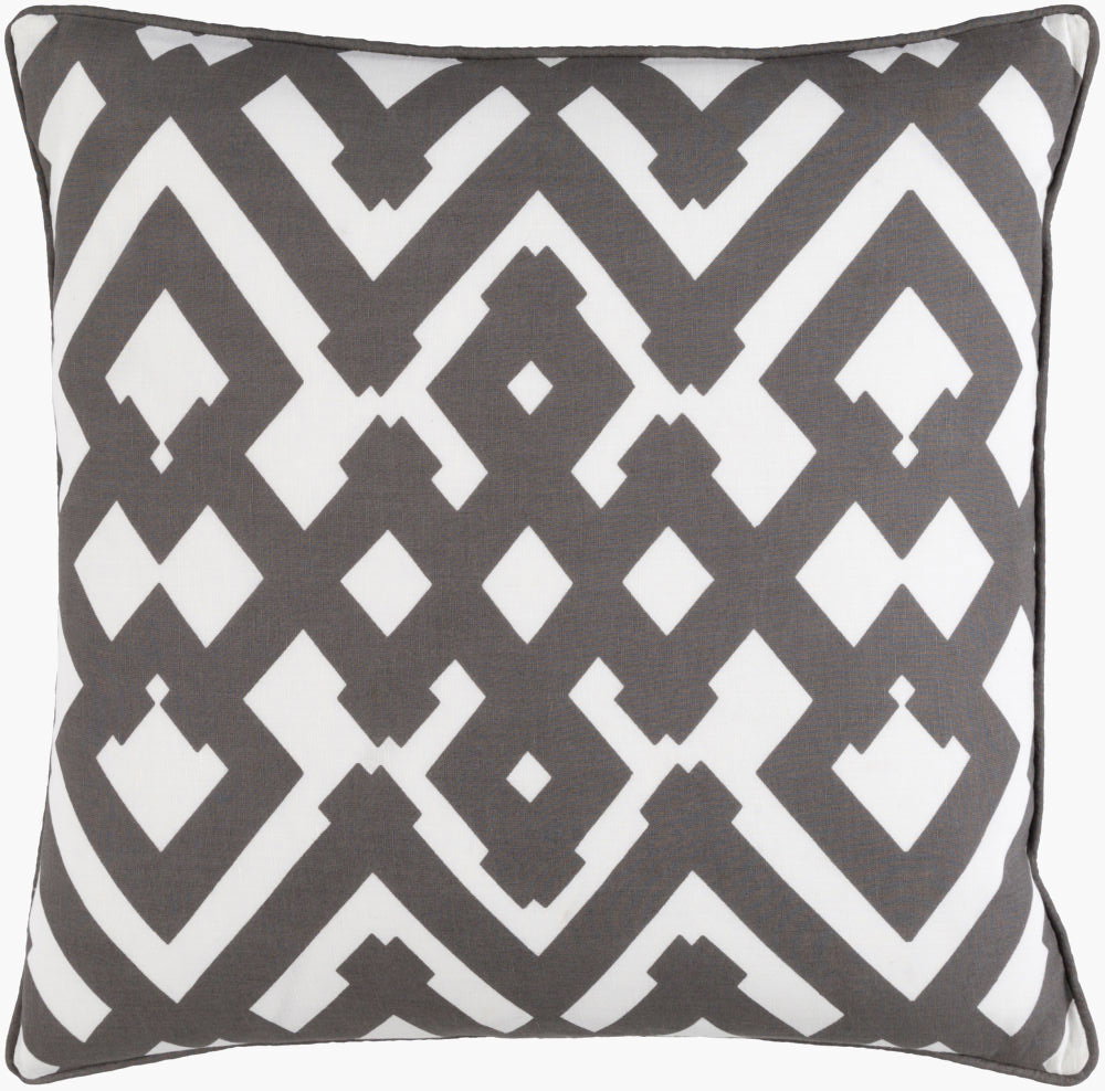 Large Zig Zag Accent Pillow Poly, Decorative Pillow by Surya, 18" length x 18" width
