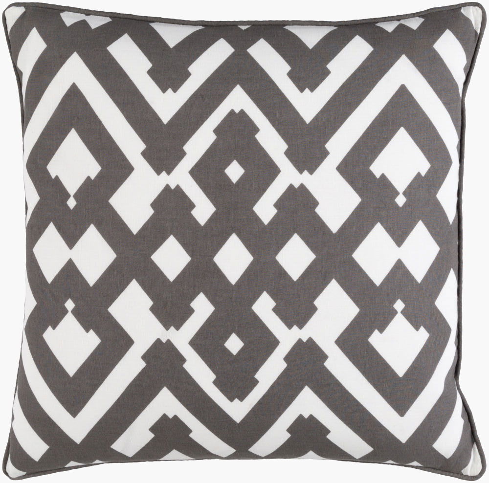Large Zig Zag Lumbar Pillow Down, Decorative Pillow by Surya, 13" length x 20" width