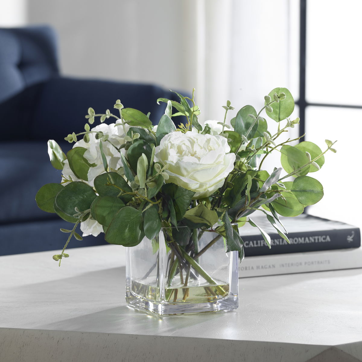 Rosewood Garden Bouquet, Artificial Plants & Flower by Uttermost, 16" width x 13" height x 14" depth View 2