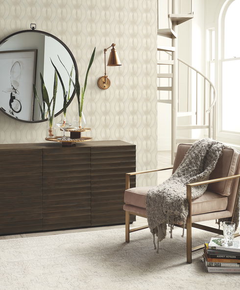 Nexus Beige Metallic Wallpaper