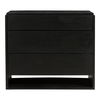 Quinton 3 Drawer Nightstand Black thumbnail 0