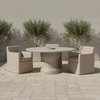 Magnolia Outdoor Dining Table Cream, Outdoor Table by Moe's Home, 5' width x 2'6" height x 5' depth thumbnail 4