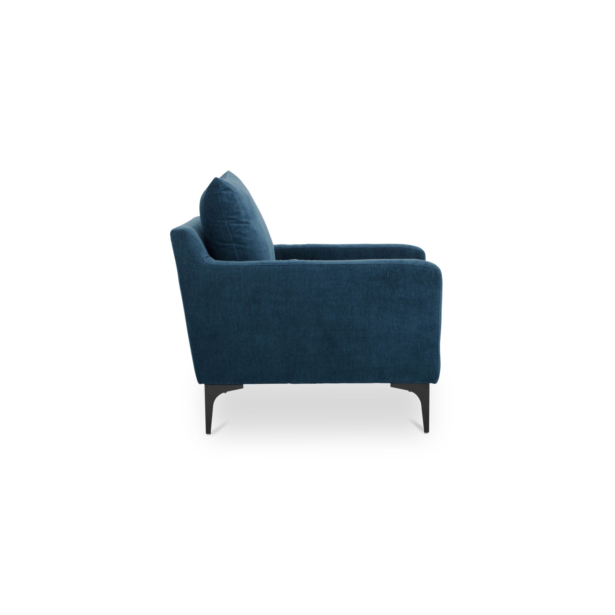 Paris Armchair Blue, Accent Chair by Moe's Home, 30.25" width x 32.5" height x 34.75" depth View 4